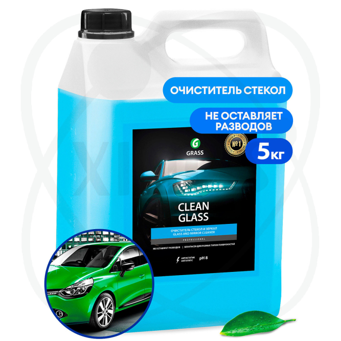 Средство для очистки стекол и зеркал Clean glass (канистра 5 кг)